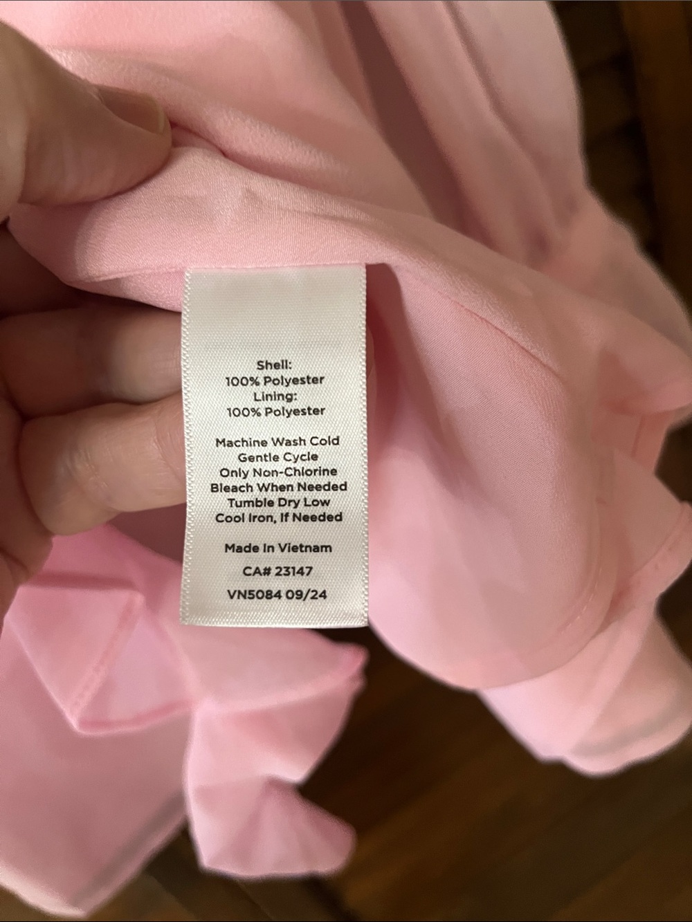 Talbots Light Pink Ruffle Front Blouse - Picture 6 of 6
